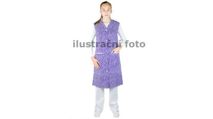 šatová zástěra Vlaďka bavlna tmavý tisk 1